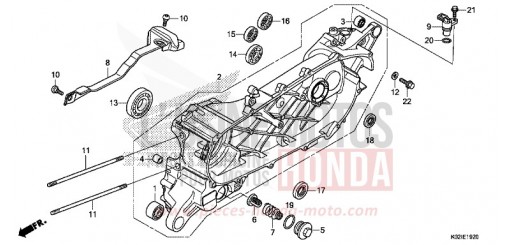 LEFT CRANKCASE SH150G de 2016